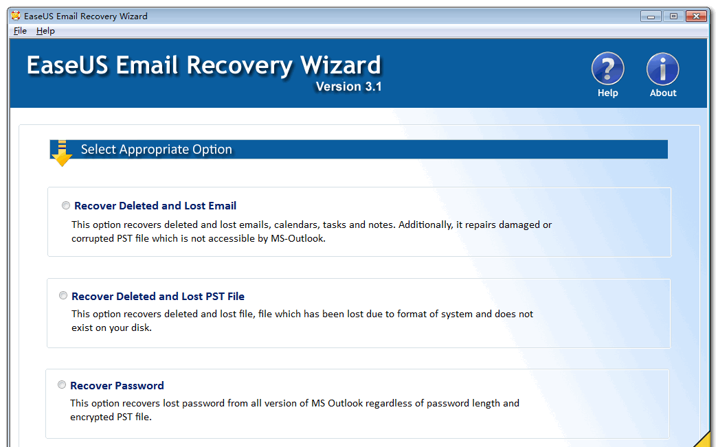 EaseUSEmailRecoveryWizardPortable截图1