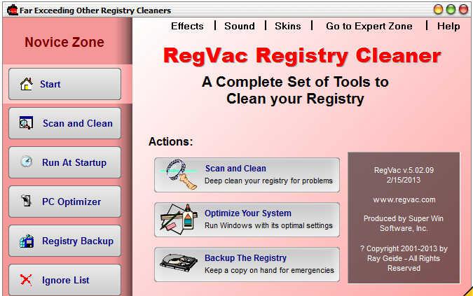 RegVacRegistryCleaner[注册表吸尘器]截图1