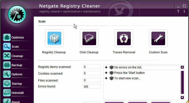 NETGATERegistryCleanerv7.0.805注册版_注册表清理工具截图1