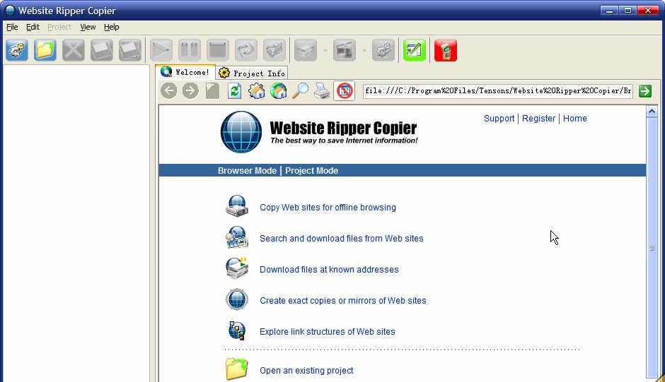 WebsiteRipperCopier[离线浏览器]截图1