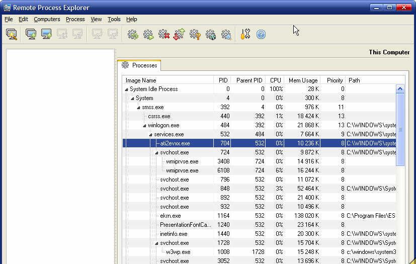 remoteprocessexplorer截图1