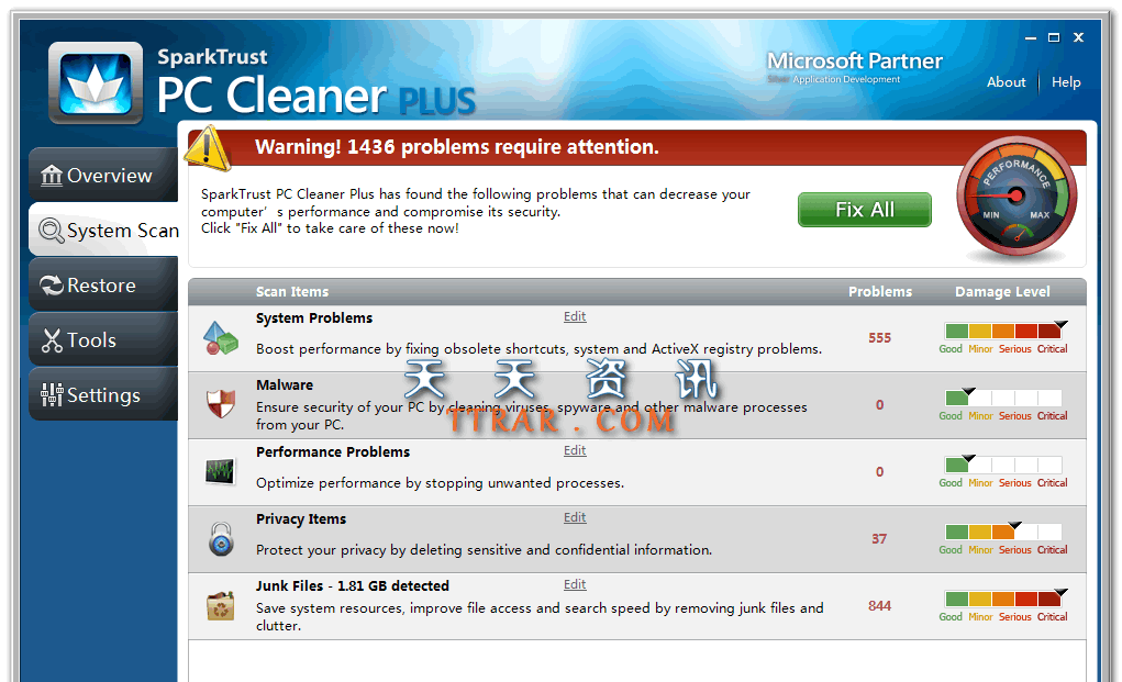 SparkTrust PC Cleaner Plus v3.1.10.0 破解版