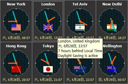 SharpWorldClock截图1