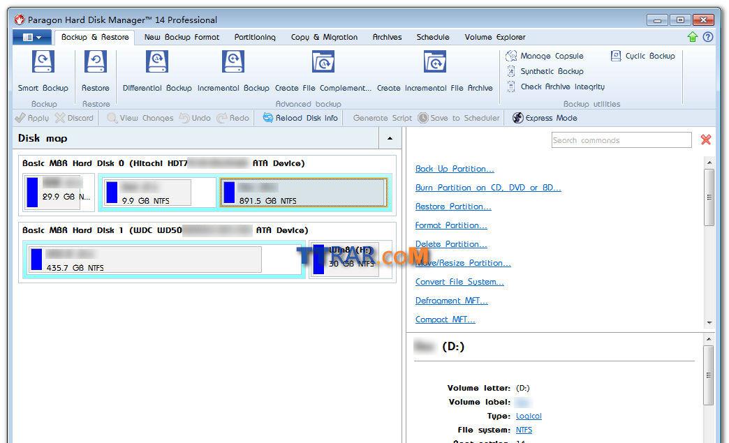 ParagonHardDiskManager14Professionalv10.1.21.471.001零售版截图1