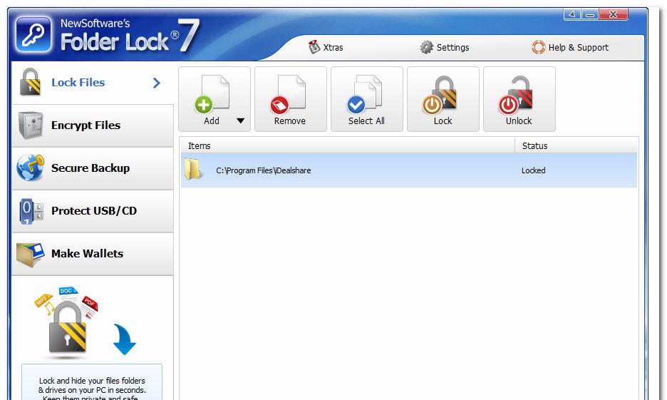 FolderLockv7.5.1注册版_目录加密工具-你的私密文件保护神截图1