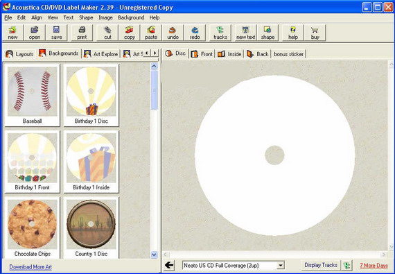 AcousticaCD/DVDLabelMaker截图1