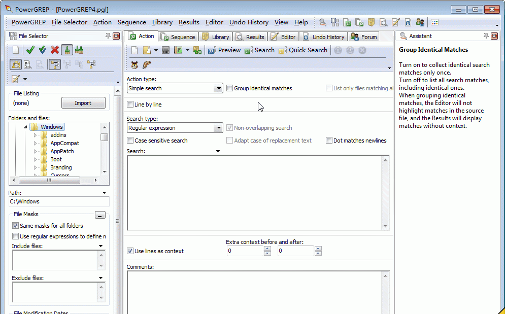 PowerGREPv4.6.3免注册零售版_正则表达式应用软件截图1