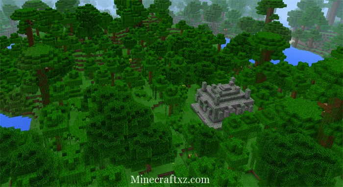 [手机版PE]317572487: Ancient Jungle Temple In Front of Spawn - 317572487：古老的丛林神庙在产卵前地图种子