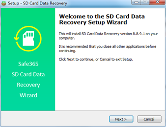 Safe365 SD Card Data recovery Wizard