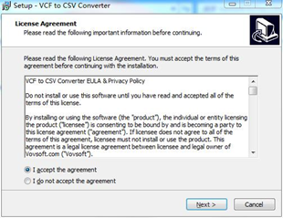 VovSoft VCF to CSV Converter