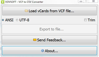 VovSoft VCF to CSV Converter