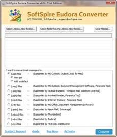 SoftSpire Eudora Converter