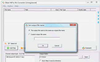 Okdo Pdf to Xls Converter