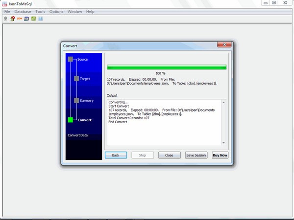 Json导入到SQL Server工具