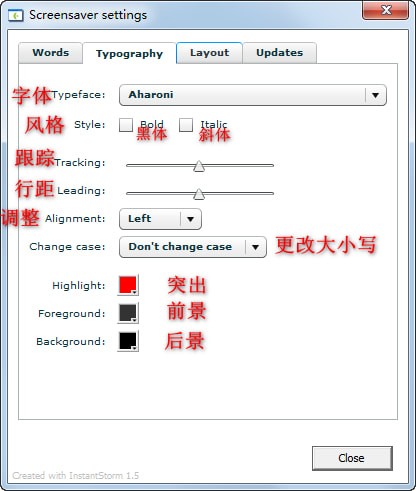 Word Clock(文字时钟屏保)