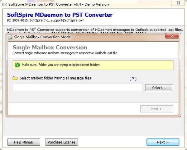 SoftSpire MDaemon to PST Converter