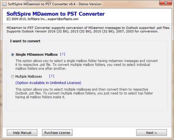 SoftSpire MDaemon to PST Converter