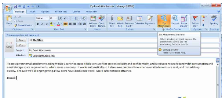 WinZip Courier(邮件压缩工具)