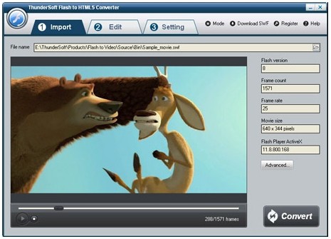 ThunderSoft Flash to HTML5(flash转html5工具)