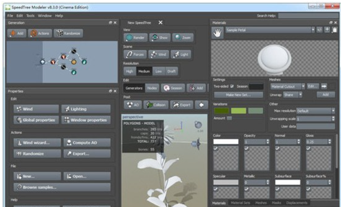 SpeedTree Modeler(三维树木建模软件)