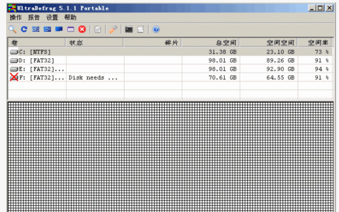 UltraDefrag 开源的磁盘整理工具