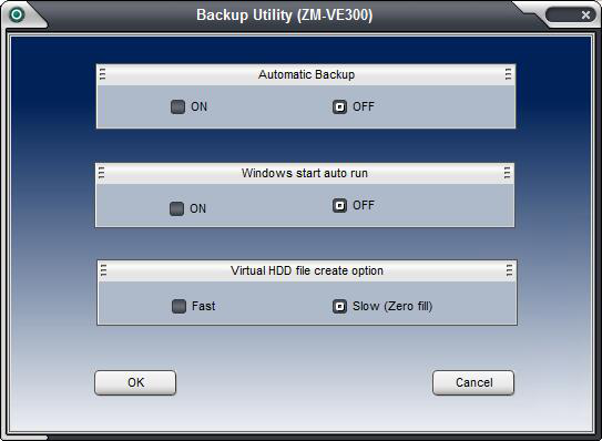 Backup Utility(ZM-VE300)
