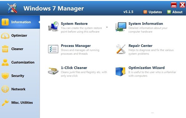 Windows7 Manager(Win7系统优化工具)