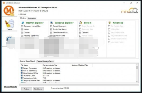 MindStick Cleaner(电脑清理软件)