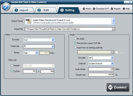 ThunderSoft Flash to AVI Converter