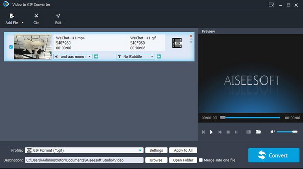 Aiseesoft Video to GIF Converter