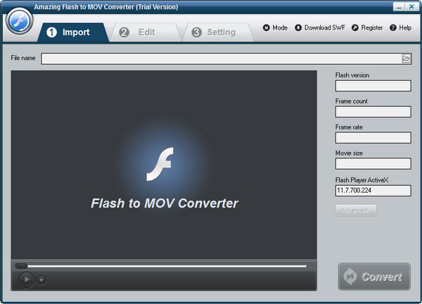 Amazing Flash to MOV Converter