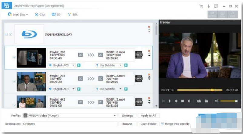 AnyMP4 Bluray Ripper(蓝光视频转换工具)